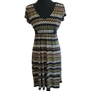 Vintage Volume 1 Womens Babydoll Dress M Y2K 90s Retro Bold‎ Statement Geometric